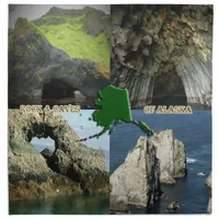 Rock Formations and Caves in Alaska Collage Cloth Napkin