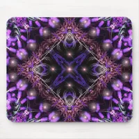 Purple Light Fractal Tapestry Mousepad