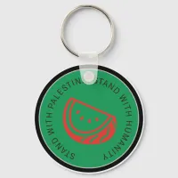 Stand with Palestine Free Gaza Solidarity Keychain