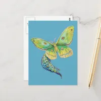 Luna Moth Painting Postcard