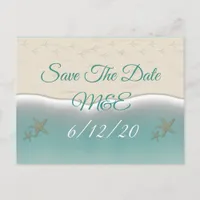 Beach Sandy Shore Starfish Save the Date Postcards