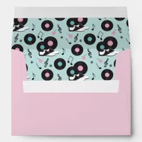 1950s Diner Pink and Blue Party Envelope – Retro S