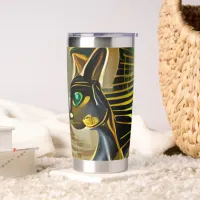 Ancient Egyptian Cat Goddess Bastet AI Art Insulated Tumbler