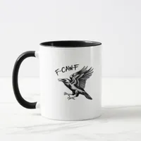 Funny Crow F-Caw-F Essential Minimal Clean Mug