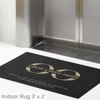 Company Logo Black Indoor Rug