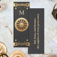 Steampunk Monogram Initial Bookmarks