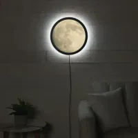 Full Moon Night Photography LED Sign