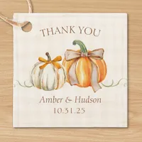 Personalized Fall Wedding Rustic Autumn Thank You Favor Tags