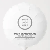 Simple Modern Minimalist Black & White Custom Logo Balloon