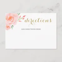 Watercolor Succulent Blush Floral Elegant Wedding Enclosure Card