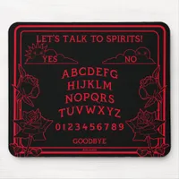 Gothic Black Red Alphabet Spirit Board Mouse Pad