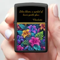 Colorful Floral Tapestry of Life Zippo Lighter