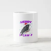 Funny Crow Christmas Classic Vintage Style Giant Coffee Mug