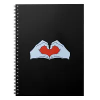 Skeleton Heart Hands Classic & Basic Halloween Notebook