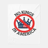 No Kings In America Classic Vintage Graphic Fleece Blanket