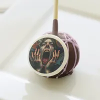 Tormented Woman in a Haunting Scream Cake Pops