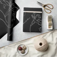 Elegant Modern Black And White Wrapping Paper