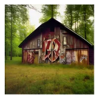 Abandoned Weathered Barn in the Woods Acrylic Print