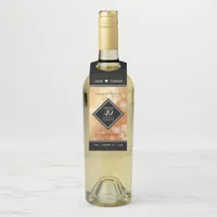 Elegant 49th Copper Wedding Anniversary Bottle Hanger Tag