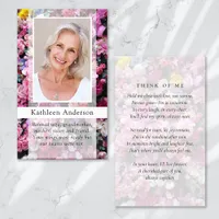 Floral Memorial Card