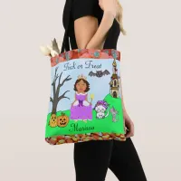 Trick or Treat Girl's Princess Halloween Candy Tote Bag