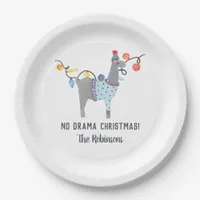 Llama themed Ugly Sweater Christmas Party Paper Plates