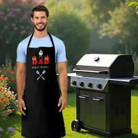 DAD king of the grill BBQ black Apron