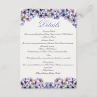 Romantic and Poetic Pastel Lilac Watercolor Enclosure Card