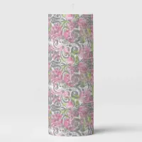 Pink Fairy Scroll Large Pillar Candle