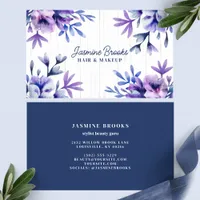 Rustic Purple and Blue Floral Business Card