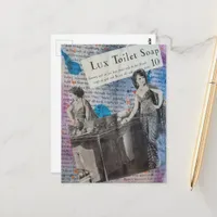 Lux Tiolet Soap Retro Ads Mixed Media Collage Postcard