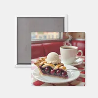Cherry Pie, Vanilla Ice Cream & Coffee  Magnet