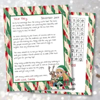 Cute Personalized Letter from Santa | Word Search