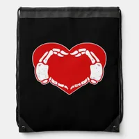 Heart Skeleton Hands Gothic Valentine Red Classic  Drawstring Bag