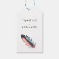 Whispers of Grace Feathered Elegance Minimalism Gift Tags