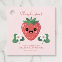 Kawaii Strawberry Baby Shower Thank You Favor Tags