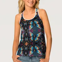 Butterfly Art Neon Oil-Painting  Tank Top