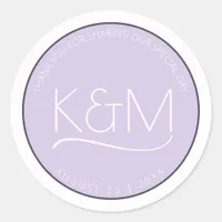 Abstract Glitter Strata Wedding Thank You Lc ID903 Classic Round Sticker