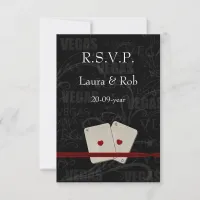 Vegas wedding rsvp cards standard 3.5 x 5