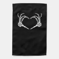 Skeleton Hand Heart Halloween Design Aesthetic Garden Flag