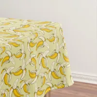 Cool Trendy Yellow Banana Tropical Fruit Pattern Tablecloth