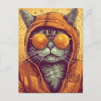 Cat in Sunglasses Postcard