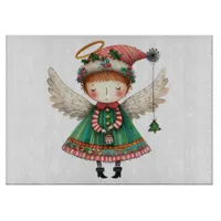 Folk Art Style Cute Angel Cutting Board