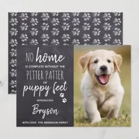 Pitter Patter of Puppy Feet New Pet Puppy Dog Announcement