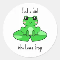 Just a Girl who Loves Friends Classic Round Sticker