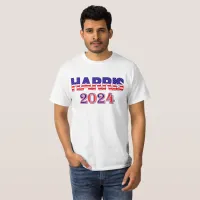 Harris 2024 President Democrat USA Flag Text Value T-Shirt