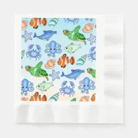 Under the Sea | Sea Creatures Baby Shower Napkins