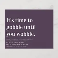 Funny Typogtraphy Thanksgiving Dinner Invitation