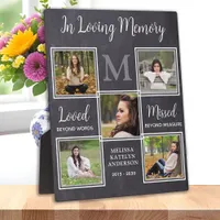 In Loving Memory Photo Collage Memorial Plaque