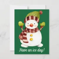 Funny Snowman Christmas Card